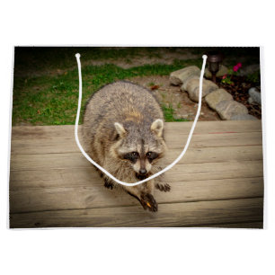 Racoon with a chip large gift bag