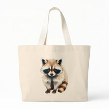 racoon with a dark eye mask