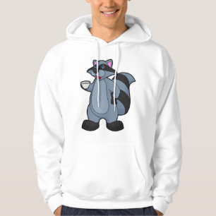 Racoon with Cup of Coffee Hoodie