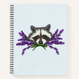Racoon with lavender. notebook