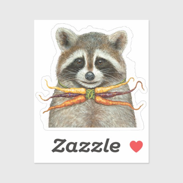 racoon with rainbow carrot bow tie (Sheet)