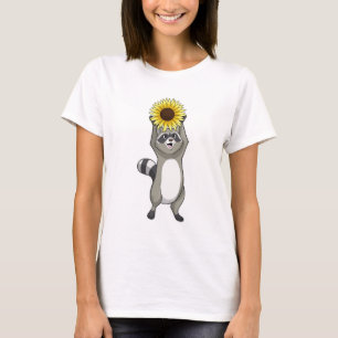 Racoon with Sunflower T-Shirt