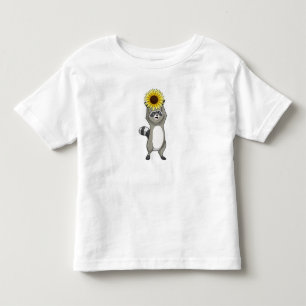 Racoon with Sunflower Toddler T-Shirt