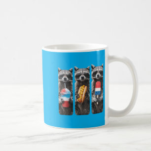 Racoon With Sungles Slushie Hot Dog And Popsicle Coffee Mug