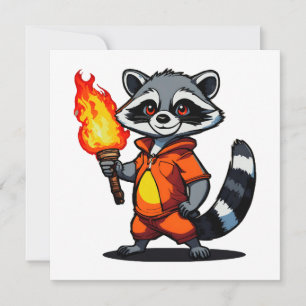 Racoon with Torch
