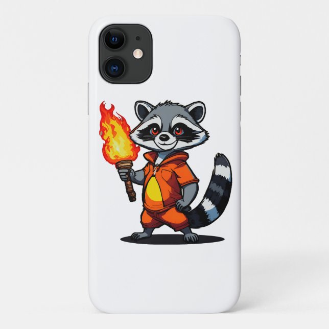 Racoon with Torch Case-Mate iPhone Case (Back)