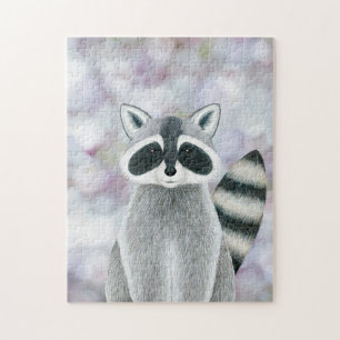 racoon (woodland animal portrait) jigsaw puzzle