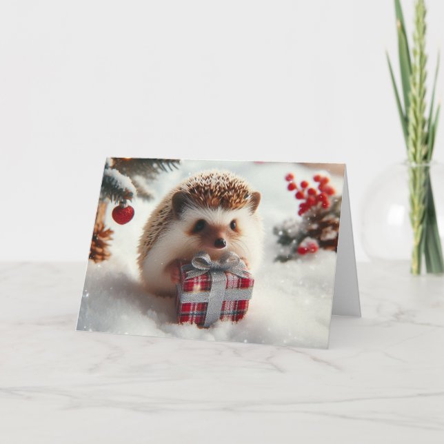 Racoon woodland Christmas Greeting Cards (Front)