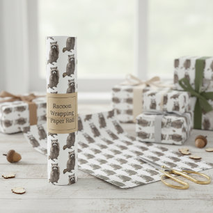 Racoon Wrapping Paper Roll