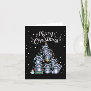 Racoon Xmas Tree Racoon Christmas Tree Merry Chr Card
