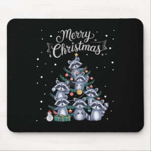 Racoon Xmas Tree Racoon Christmas Tree Merry Chr Mouse Mat
