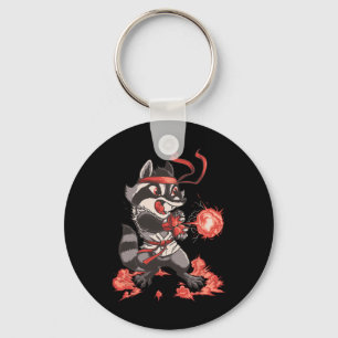 Racoondouken Funny Racoon Karate Fighter Arcade G Key Ring