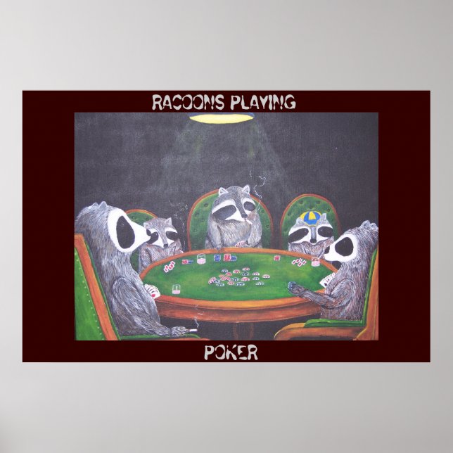 RACOONS PLAYING POKER POSTER (Front)