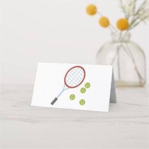 Racquet and Balls Place Card