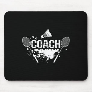 Racquet Smash Shuttle Coach Badminton Mouse Mat
