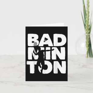 Racquet Smash Shuttle Player Badminton  Card