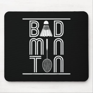 Racquet Smash Shuttle Player Badminton Mouse Mat