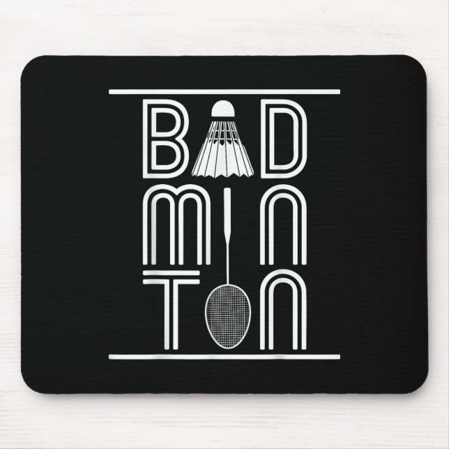 Racquet Smash Shuttle Player Badminton  Mouse Mat (Front)