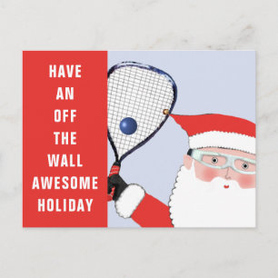 Racquetball Christmas Holiday Cards