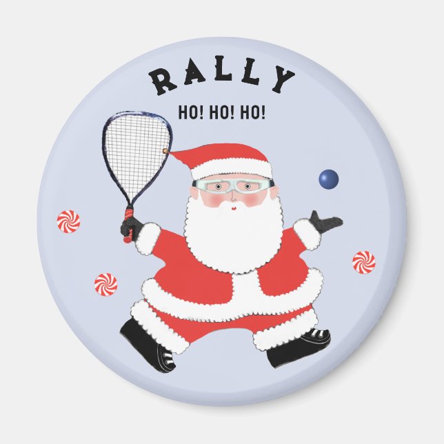 Racquetball Christmas Stocking Stuffers Magnet (Front)