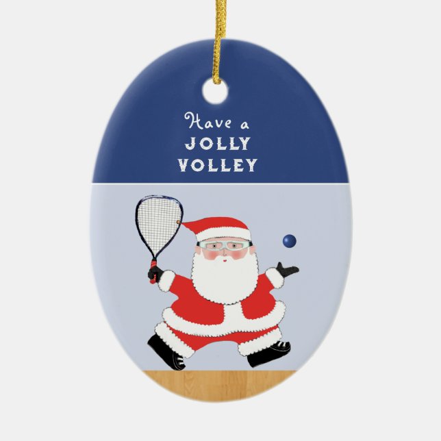 Racquetball Collectable Ceramic Ornament (Front)
