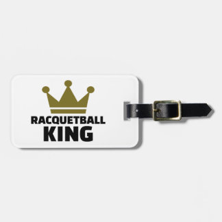 Racquetball king luggage tag