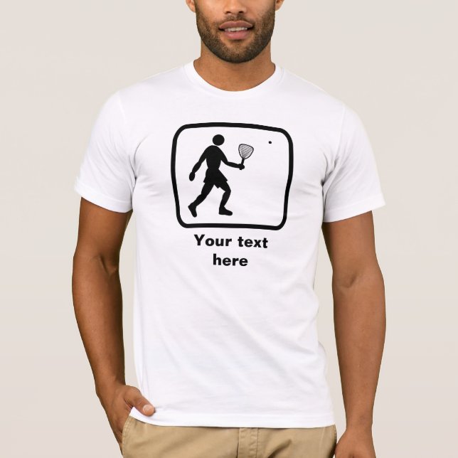 Racquetball Logo -- Customisable T-Shirt (Front)