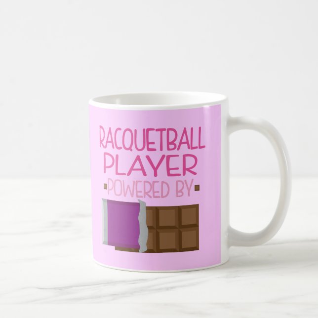 Racquetball Player Chocolate Gift for Her Coffee Mug (Right)