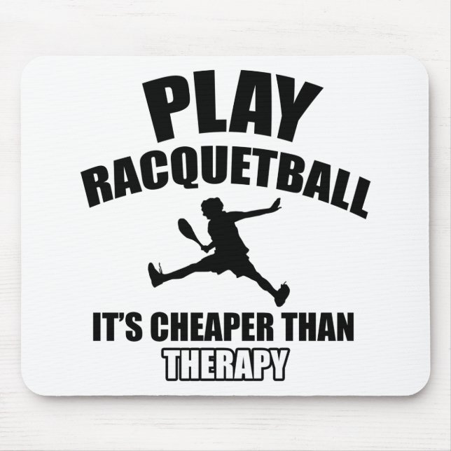 Racquetball player designs mouse mat (Front)