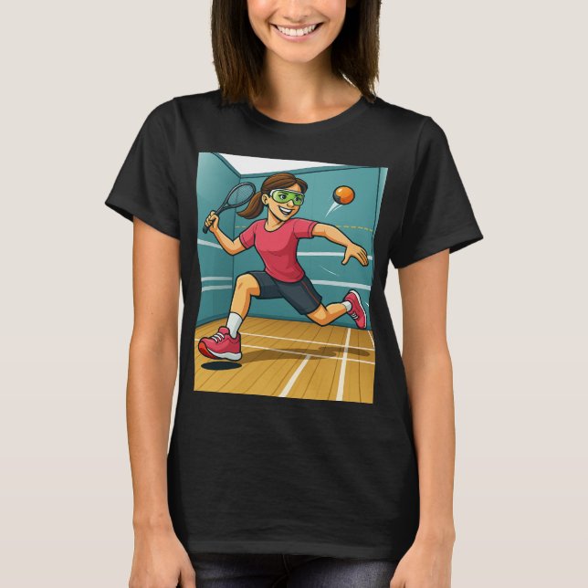 Racquetball Woman T-Shirt (Front)