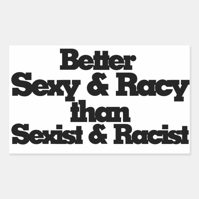 Racy Rectangular Sticker (Front)