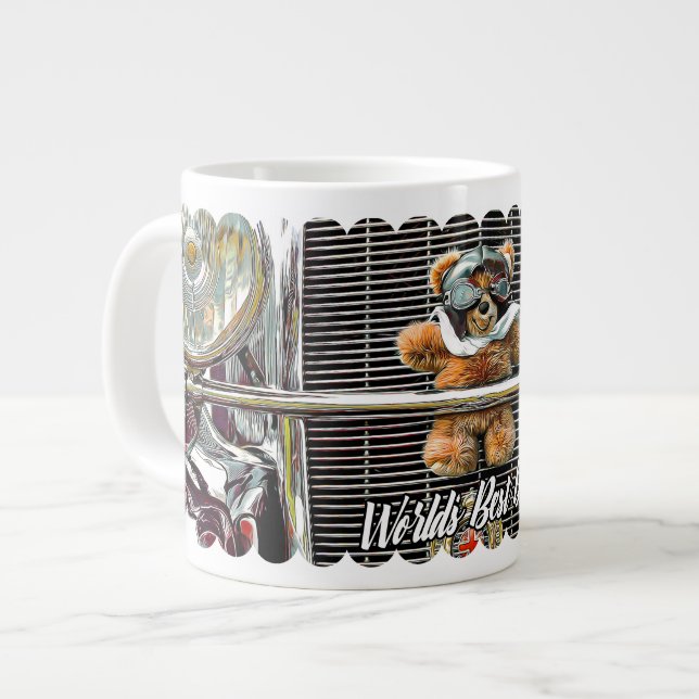 RacyTed 'World's Best Dad' Jumbo Mug (Front Left)