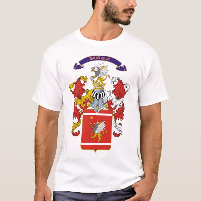 Racz Family Hungarian Coat of Arms T-Shirt (Front)