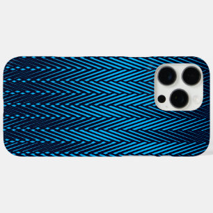 Rad Abstract Geometric Black & Blue Stripes Trippy iPhone 16 Pro Max Case