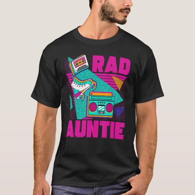 Rad Auntie 90s Aesthetic Nostalgia 1990's Retro Au T-Shirt (Front)