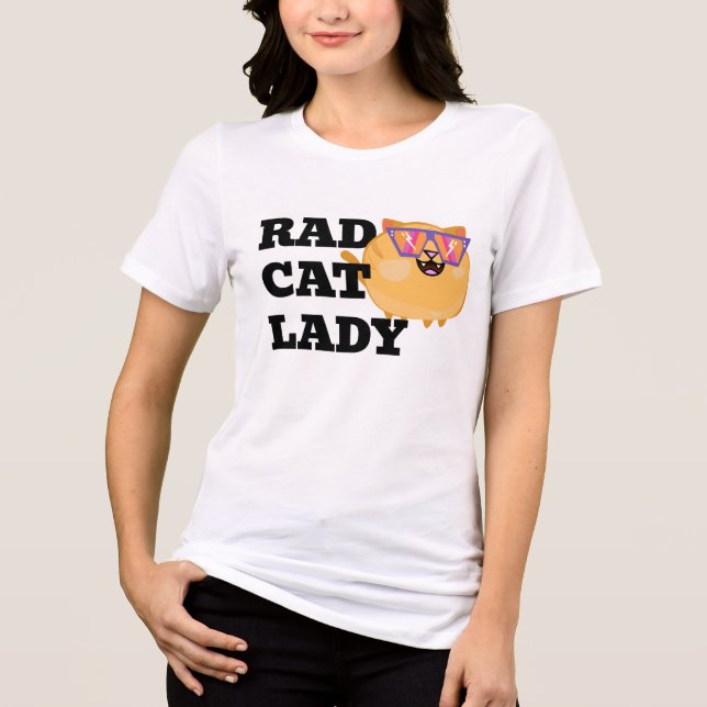 Rad Cat Lady Cat Mama Tee (Front)