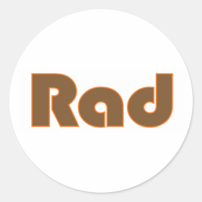 Rad Classic Round Sticker (Front)