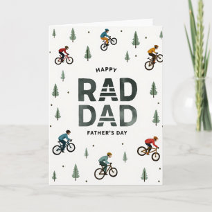 Rad Dad Bike Ride Fathers Day Card