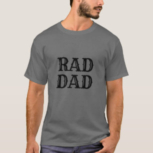 Rad Dad black cowboy typography fun T-Shirt
