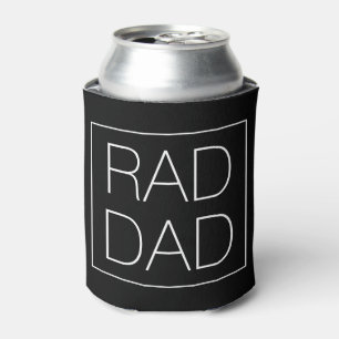 Rad Dad black white minimalist typography modern Can Cooler