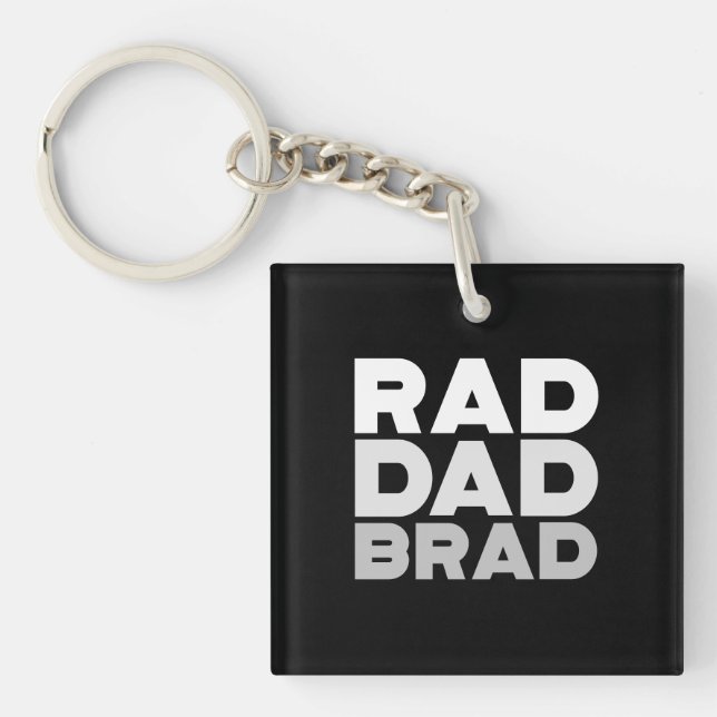 Rad Dad Brad Key Ring (Front)