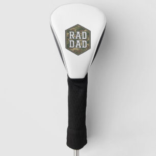 Rad Dad Camo Hexagon Vintage Engraving Design_1 Golf Head Cover