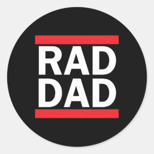 Rad Dad Dad Happy Father'S Day Classic Round Sticker