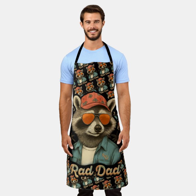 Rad Dad Funny Happy Father's Day Vintage Apron (Worn)