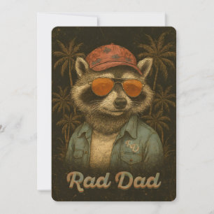 Rad Dad Funny Happy Father's Day Vintage Invitation