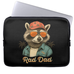 Rad Dad Funny Happy Father's Day Vintage Laptop Sleeve