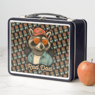 Rad Dad Funny Happy Father's Day Vintage Metal Lunch Box
