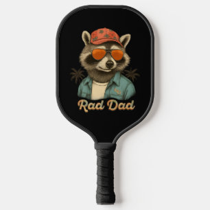 Rad Dad Funny Happy Father's Day Vintage Pickleball Paddle