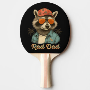 Rad Dad Funny Happy Father's Day Vintage Ping Pong Paddle