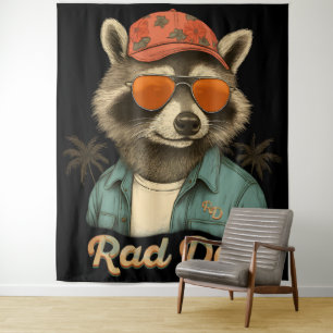 Rad Dad Funny Happy Father's Day Vintage Tapestry